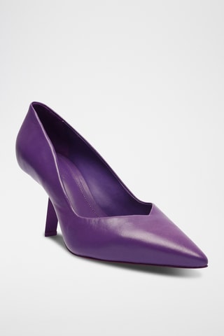 Zapatos de piel de tacón - Violeta