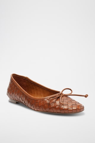 Bailarinas de piel - Marrón