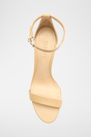 Sandalias de piel de tacón - Beige