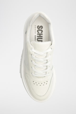 Zapatillas de piel con plataforma - Blanco