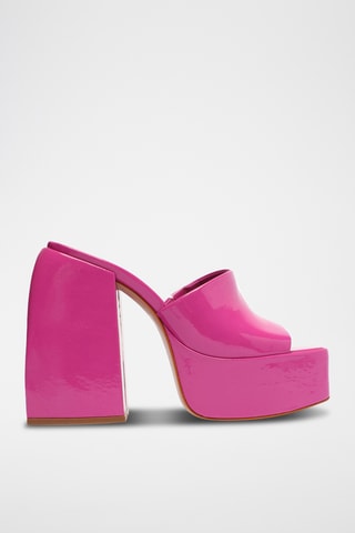 Sandalias con brillo de tacón - Rosa