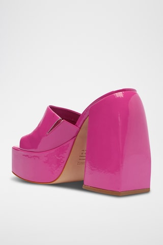 Sandalias con brillo de tacón - Rosa