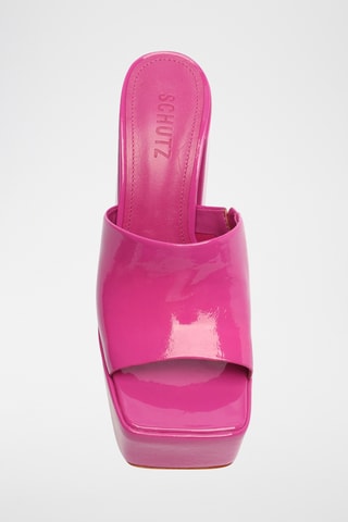 Sandalias con brillo de tacón - Rosa