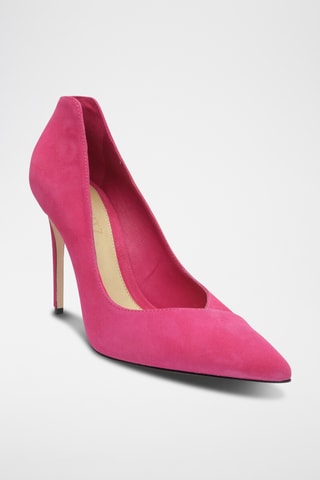 Zapatos de nobuk de tacón - Rosa