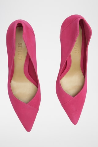 Zapatos de nobuk de tacón - Rosa