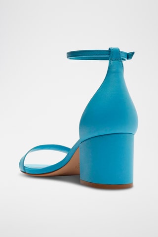 Sandalias de piel de tacón - Azul