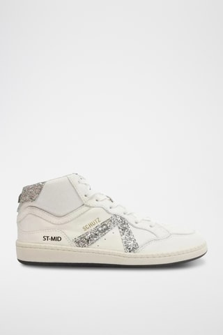 Zapatillas altas de piel - Blanco