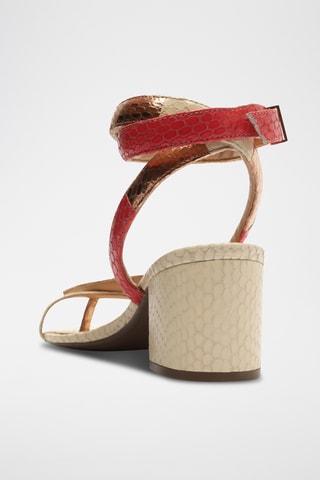 Sandalias de piel de tacón - Blanco