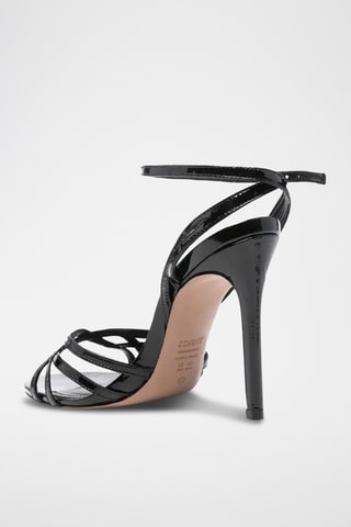 Sandalias de tacón con brillo - Negro