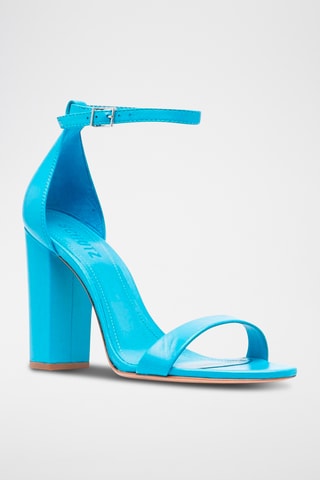 Sandalias de piel de tacón - Azul