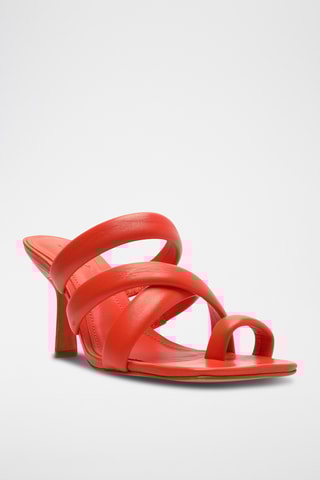 Sandalias de tacón - Rojo