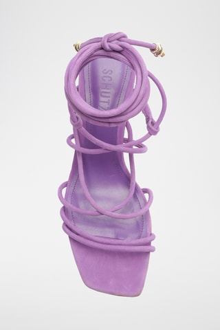 Sandalias de piel de tacón - Violeta