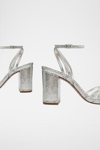 Sandalias de tacón - Plateado