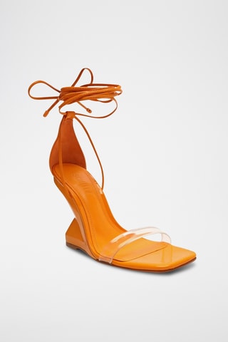 Sandalias de cuña - Naranja