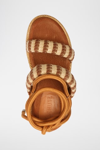 Sandalias de cuña - Marrón