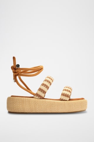 Sandalias con plataforma - Beige