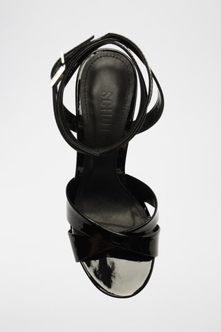 Sandalias de tacón con brillo - Negro