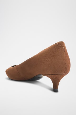 Zapatos de nobuk de tacón - Marrón