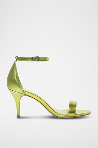 Sandalias de piel de tacón - Verde