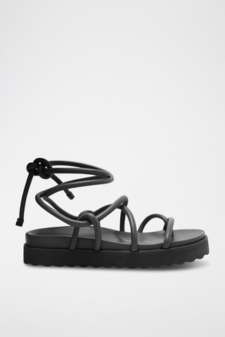 Sandalias con plataforma - Negro
