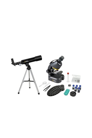 Telescopio compacto + microscopio y soporte para smartphone