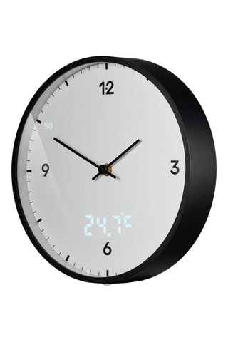 Reloj - 24 cm - Blanco y negro
