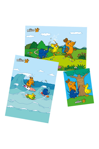 Alfombrillas de ratón y pósters Die Sendung mit der Maus - 4 piezas - Desde 3 años