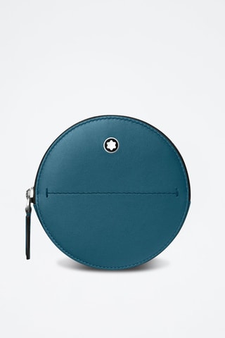 Leren Clutch Petrolblauw