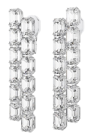 Brincos Millenia - Branco e prateado