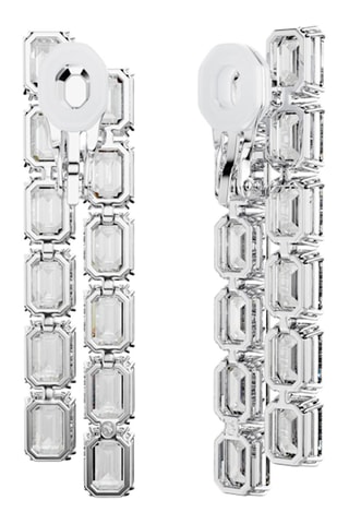 Brincos Millenia - Branco e prateado