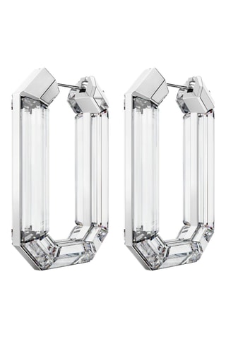 Créoles Lucent - Argenté et blanc