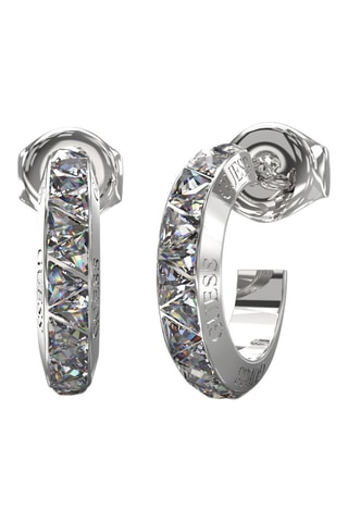 Creolen Trinity - Zilverkleurig en Wit