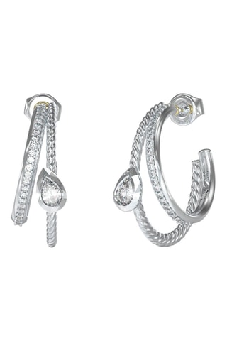 Creolen 4G Light - Zilverkleurig en Wit