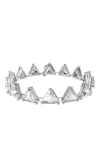 Bracelet orné de cristaux Swarovski Crystal Punk - Argenté et blanc