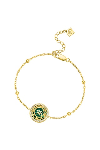 Armband Arabesque - Doublé Geelgoud en Malachiet