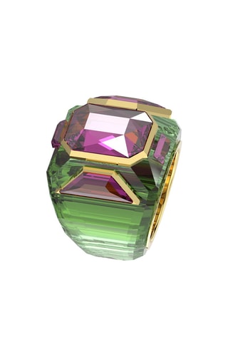 Bague ornée de cristaux Swarovski Chroma - Vert et violet