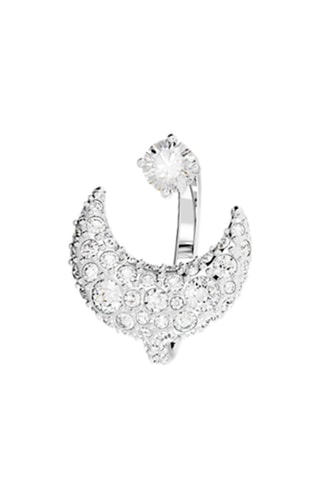 Anel com cristais Swarovski - Prateado