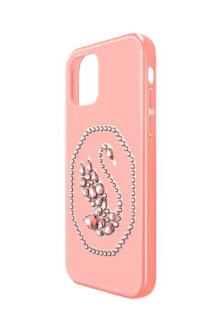 Capa iPhone 12/12 Pro com cristais Swarovski Cygne - Rosa-pálido