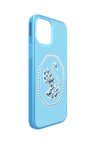 Capa iPhone 12 Pro Max com cristais Swarovski Cygne - Azul
