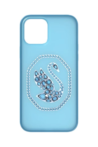 Capa iPhone 12 Pro Max com cristais Swarovski Cygne - Azul