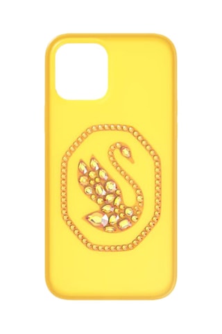 Capa iPhone 12 Pro Max com cristais Swarovski Cygne - Amarelo