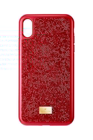 Capa iPhone X Max com cristais Swarovski Glam Rock - Vermelho