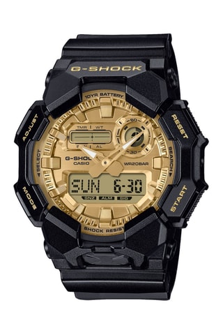 Digitaal en Analoog Hars Horloge - Chronometer en Alarm - Zwart