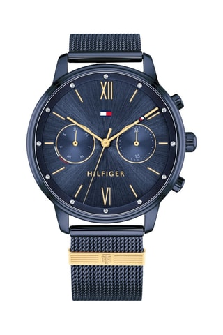 Stalen Quartz Horloge - Blauw