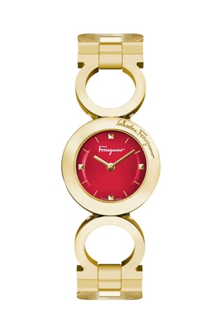 Quartz Horloge - Geelgoud en Rood 