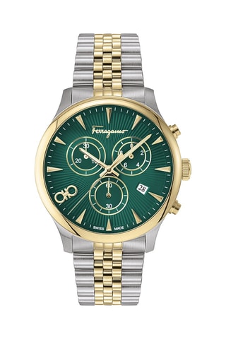 Doublé Geelgoud Quartz Horloge - Chronograaf