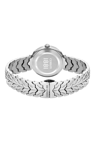 Stalen Quartz Horloge - Zilverkleurig en Roze