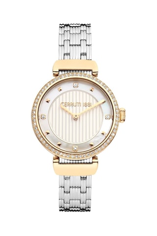 Stalen Quartz Horloge - Zilverkleurig en Goudkleurig