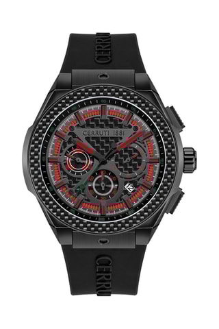 Siliconen Quartz Horloge Ruscello - Chronograaf - Zwart en Antraciet