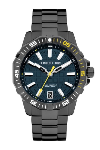 Stalen Quartz Horloge Vallelaghi - Tachymeter - Donkergrijs